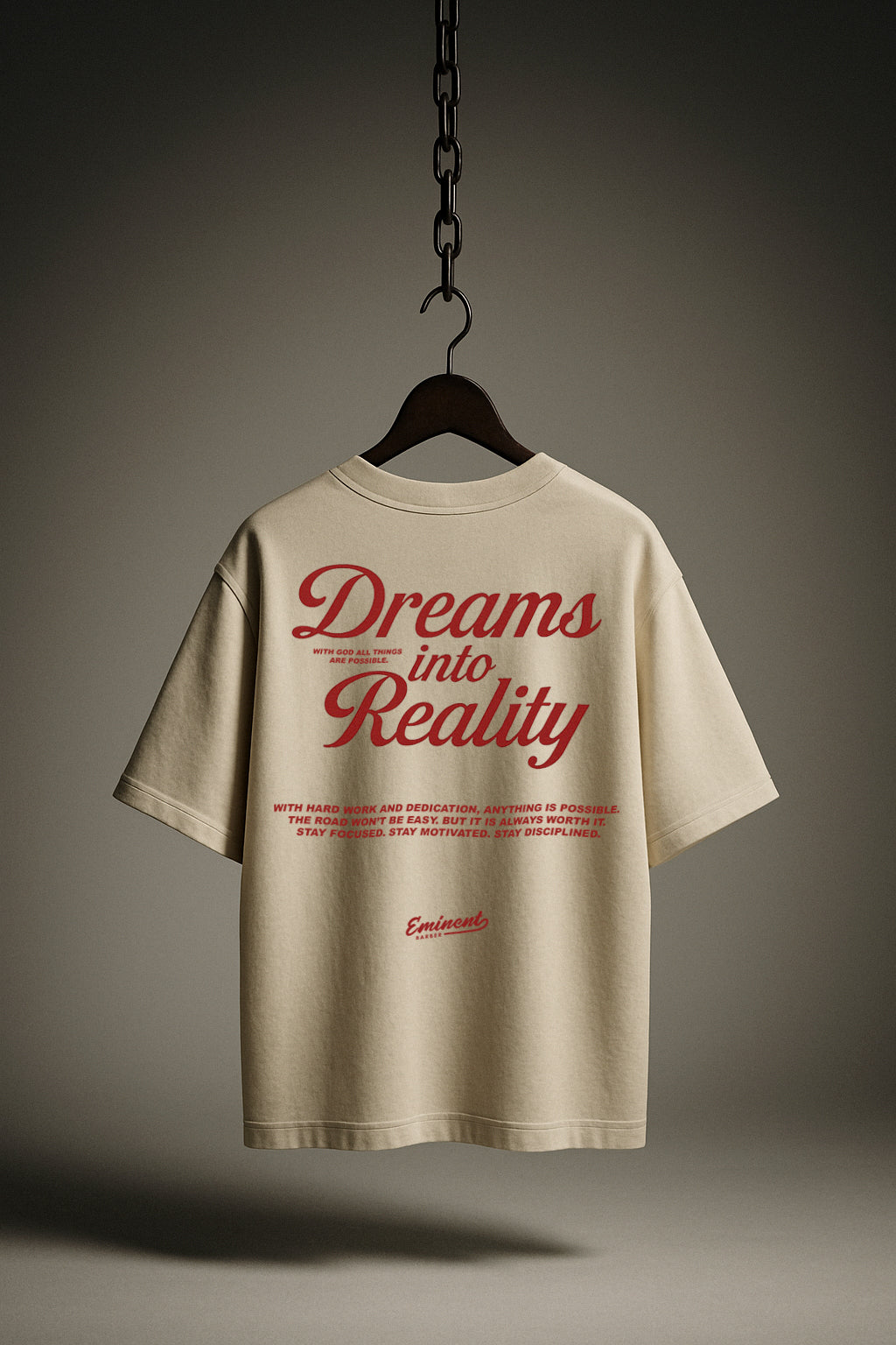 Dreams into Reality Tee (Pre-Order) - Oversized Crème Edition